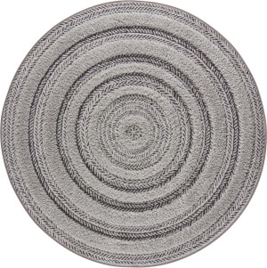 Szary okrągły dywan z efektem 3d Mint Rugs Nador koło 160cm
