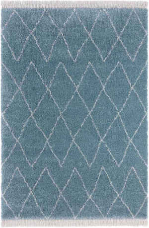 Dywan Shaggy kolor morski,wzór boho z frędzlami Mint Rugs Jade 160x230cm