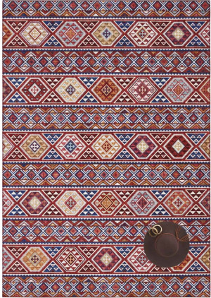 Nowoczesny czerwwony dywan Elle Decor Anatolian 160x230cm