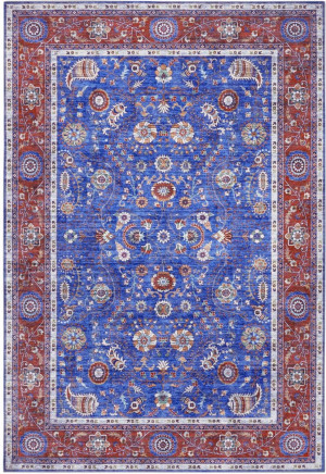 Granatowo bordowy dywan orientalny Elle Decor Keshan Naz 200x290cm