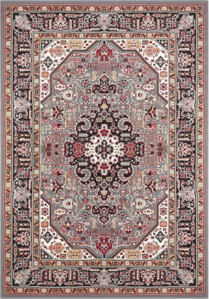Klasyczny dywan beżowo bordowy Nouristan 80x150cm