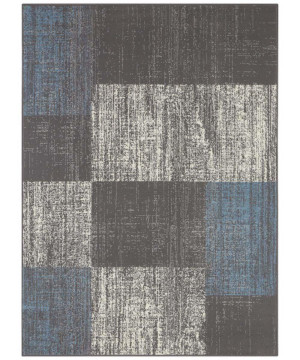 Nowoczesny szaro niebieski dywan Tapeso 80x150cm