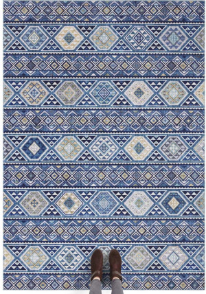 Orientalny niebieski dywan Elle Decor Anatolian 80x150cm
