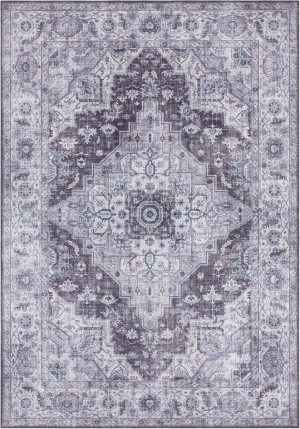Dywan orientalny do salonu 160x230cm,Nouristan SYLLA, szaro niebieski płasko tkany