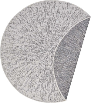Dywan dwustronny,płasko tkany,sznurkowy, zewnętrzno-wewnętrzny Bougari Aura,szare KOŁO 160cm