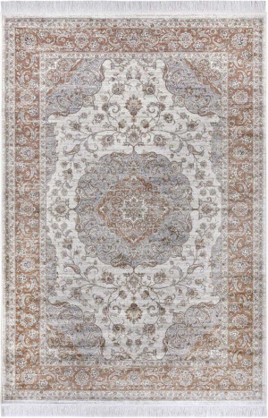 Ekskluzywny brązowo-złoty dywan z wiskozy, Nouristan Tabriz Casim 195x300cm