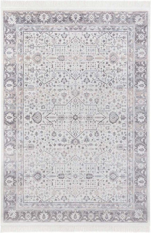 Ekskluzywny szary dywan z wiskozy, Nouristan Modern Belutsch 195x300cm
