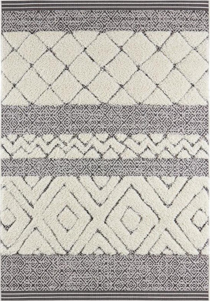 Dywan kremowo-czarny płasko tkany-sizal,zewnętrzno wewnętrzny Mint Rugs Todra 80x150