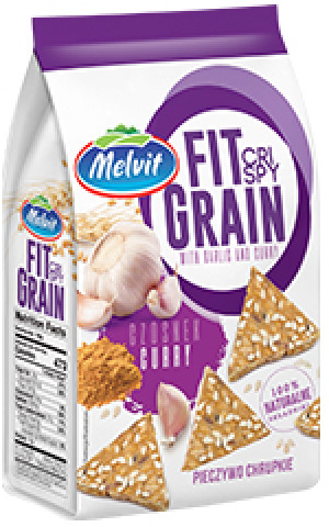 Fit Grain Crispy z czosnkiem i curry 150g Melvit