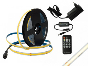 Zestaw Taśma LED 320 7W/m COB 24V IP20 4000K 5m