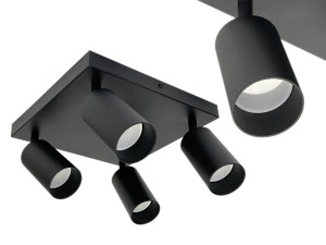 Lampa GU10 VIKI-L 4xGU10 spot kwadrat czarna