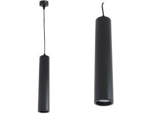 Lampa wisząca 30cm GU10 czarna