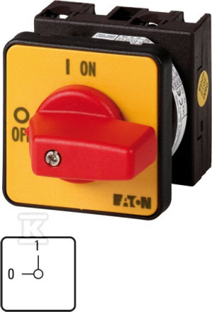 Перемикач кривошипний In=20A P=6.5 kW T0-1-102/E-RT