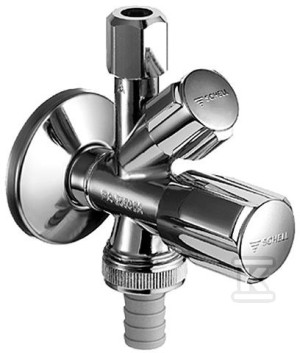 Клапан кутовий комбінований Comfort 3/8" хром з БСЗ, ASAG