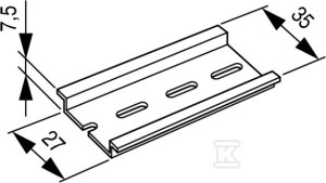 Монтажна шина 35x7,5mm TS35X7,5