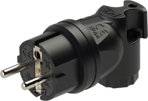 Wtyczka przenośna jednofazowa kątowa Taurus 10/16A 2P+Z 230V pełna gumowa IP44