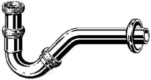 Syfon rurowy bidetu 5/4"x5/4" mosiądz / chromowany