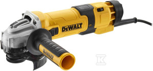 Szlifierka kątowa 1500W 125mm z łagodnym rozruchem. Regulacja obrotów - 2800-10500 obr/min.