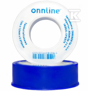 Тефлонова стрічка 12mm x 12m x 0,075mm (синя) ONNLINE