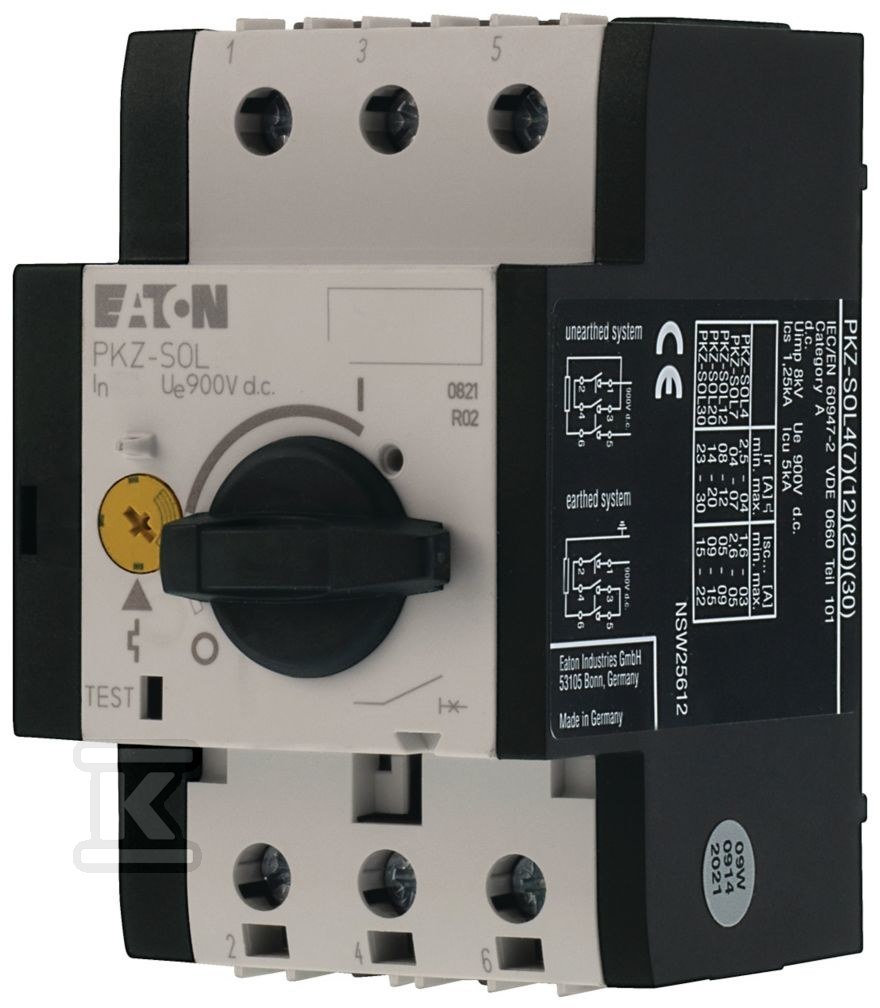 Вимикач струмозбірника PV 20A DC PKZ-SOL20