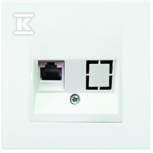 Комп'ютерна розетка 1XRJ45 кат. 5e KARRE біла