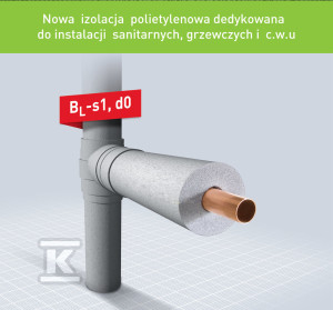 Izolacja polietylenowa, otulina o grubości 9 mm, klasa palności BL-s1, d0 [NRO] Tubolit DG PLUS TL-42/9-DGPlus
