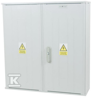 Obudowa termoutwardzalna SSTN 80x84x25 zamek/cięgła/kątowniki daszek skośny (brak wkładki do zamka)