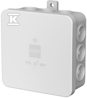 Насадна коробка E12 85x85x39 - 12 мембран, сіра, IP55