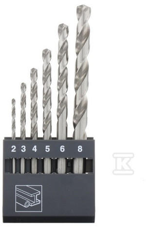 Набір свердел по металу HSS-GS DIN 338 2 - 8 mm ABRABORO [6 шт.]