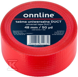Стрічка для обгортки DUCT 48mm/50YD червона ONNLINE