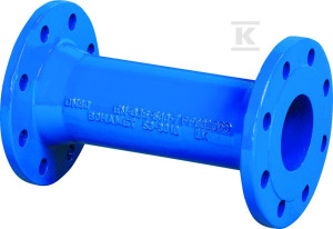 Króciec dwukołnierzowy FF DN80x200, PN10, do wody, GJL-żeliwo szare