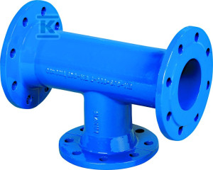 Трійник фланцевий DN100x100, PN10, для води, GJL-сірий чавун