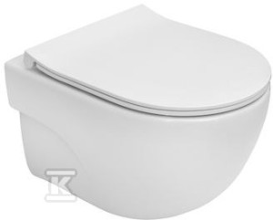 Унітаз підвісний Meridian Compacto КОМПЛЕКТ унітазу Rimless + кришка-уповільнювач slim duroplast