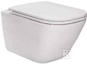 Miska wisząca WC Gap Square Rimless ZESTAW WC Rimless + deska wolnoopadająca slim duroplast