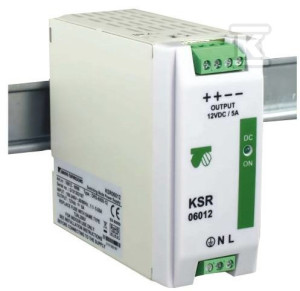 Zasilacz impulsowy KSE 06024P 230/ 24V DC 2,5A 60W na szynę DIN, Uzas: 85-264VAC, Ta70, 18924-9990