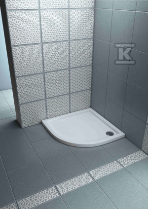Brodzik akrylowy Onnline Standard Plus 80x80x5 cm R55 półokrągły