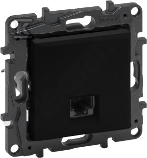 Gniazdo RJ45 kat. 5e UTP- kolor czarny, NILOE STEP