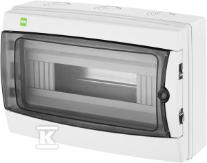 Розподільна коробка GALANT PLUS RN 1/12 IP65 прозорі двері N+PE (12 модулів)