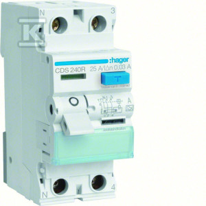 Wyłącznik różnicowoprądowy 1P+N 40A/30mA Typ A QuickConnect lewy N