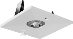 Oprawa awaryjna LED, LOVATO LV3P jednozadaniowa 1W 1h optyka otwarta, biała, IP20