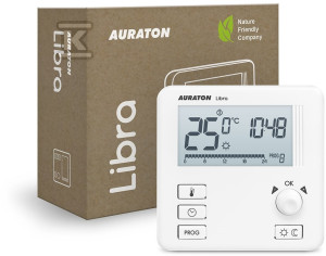 Regulator temperatury AURATON Libra tygodniowy, przewodowy (następca modelu 3021)