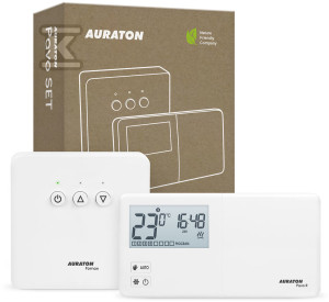 Regulator temperatury AURATON Pavo SET tygodniowy, bezprzewodowy, ze sterownikiem urządzenia grzewczego (zestaw) (następca modelu R30 RT)