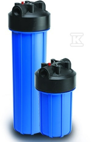 Korpus BigBlue 10" z przyłączem 1" niebieski - podwójny oring + Płytka montażowa do korpusów Big Blue