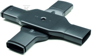 Krzyżówka kanału KERMI EasyFlow HDPE płaska wysokość całkowita 80mm L=600mm