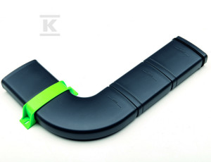 Kolano poziome KERMI EasyFlow - 90°, 3 szt., HDPE, płaski 126x60mm, L=574mm