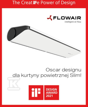 Повітряна завіса холодна SLIM N-100 біла (RAL9003) 1,0 м