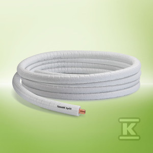 Rura miedziana Tubolit split 1/2" Bs1 d0 0,8 mm preizolowana do systemów klimatyzacyjnych w kręgu, karton (2x25m)