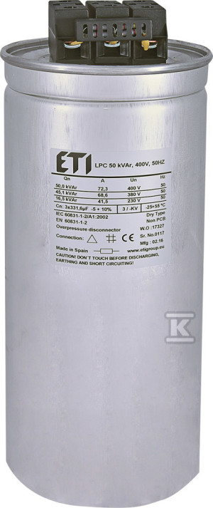 LPC 50 kVAr, 400V, 50HZ Конденсатор