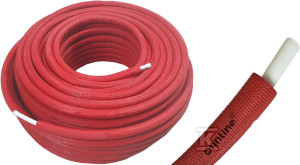 Rura Onnline PERT AL PERT 20mm x 2,0mm w otulinie/izolacji termicznej 9mm czerwona, zwój 100m