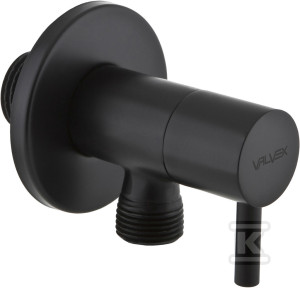 Zawór kątowy Vega Black czarny głowicą ceramiczną 1 / 2-3 / 8